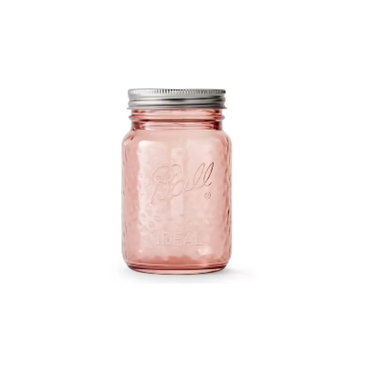 16oz 4-Pack Glass Regular Mouth Rose Vintage Mason Jars with Lids and Bands: Pink Canning Jars, Dishwasher Safe