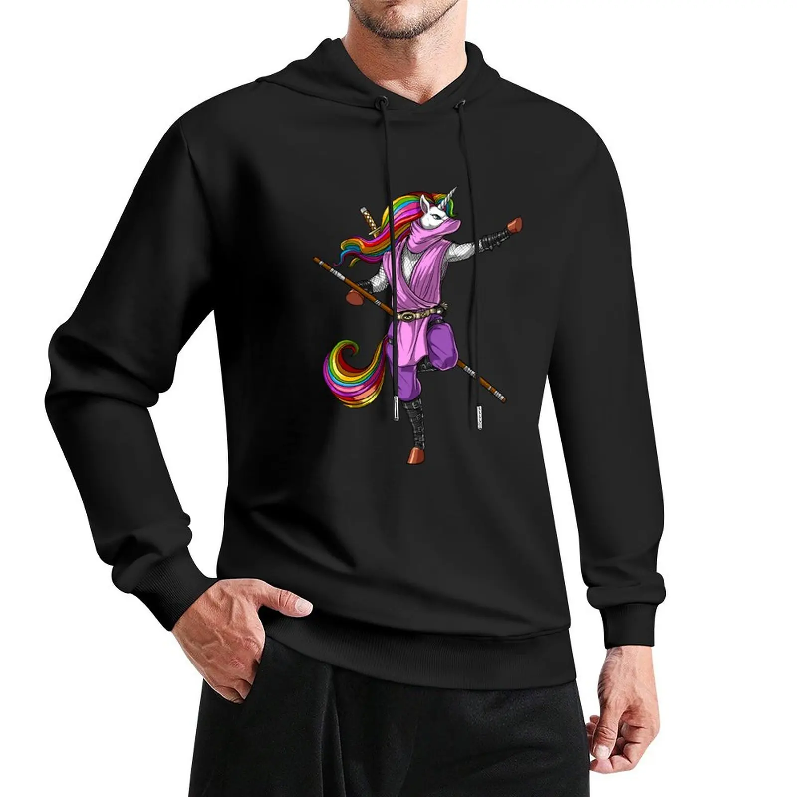 

Unicorn Ninja Samurai Pullover Hoodie mens clothing hooded shirt winter clothes men's clothes men hoodie