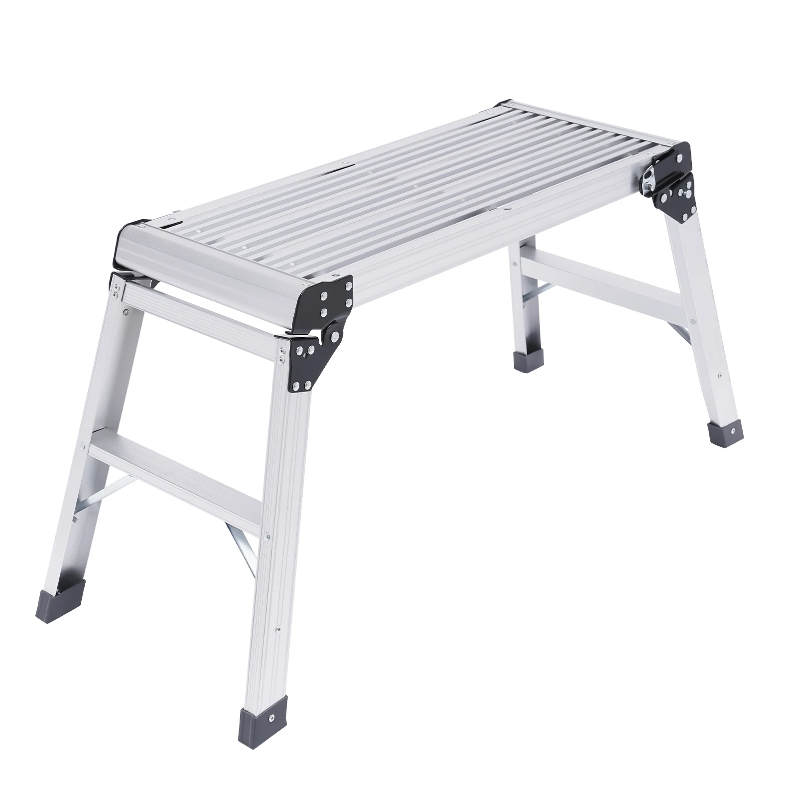 منصة العمل سلم متدرج منصة قابلة للطي الثقيلة سعة 330 رطل منضدة عمل قوية محمولة للعمل في الأماكن المغلقة والخارجية #4