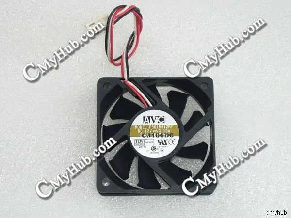 For AVC F6015B12MY DC12V 0.15A 6015 6CM 60MM 60X60X15MM 3pin Cooling Fan F6015B12MY