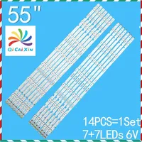 LED Backlight strip 6+6 lamps For 49inch Sharp PPMP V7.1 49 inch 6Series Pitch 84.9MM L1 R1 L2 R2 55inch 7series pitch