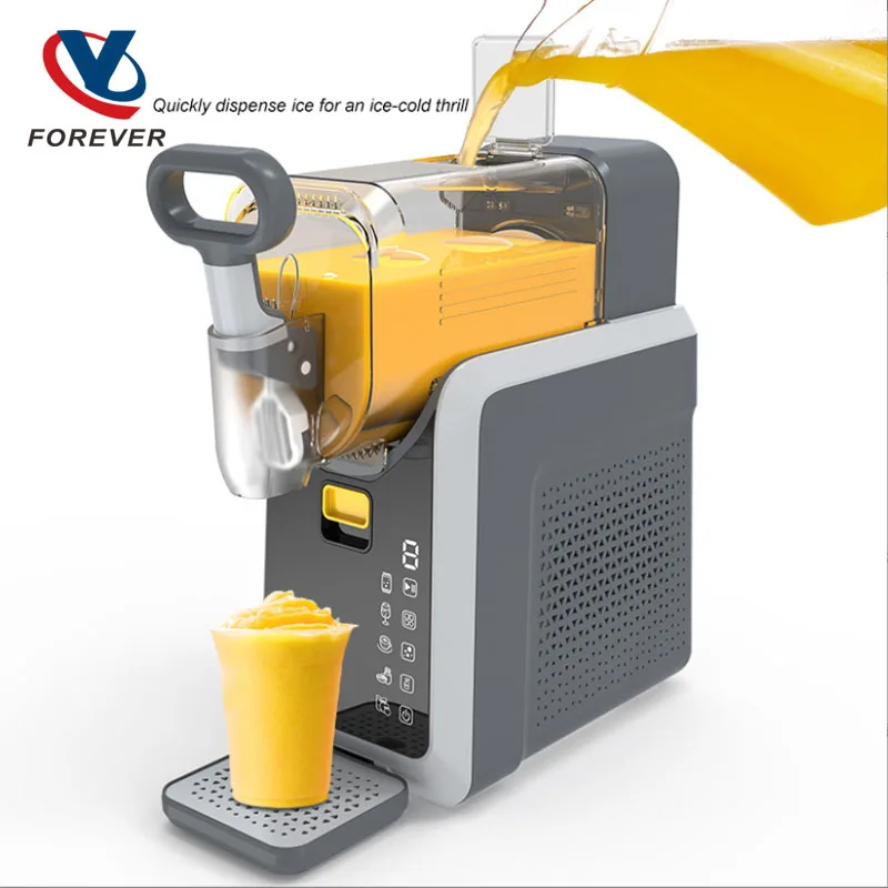 Snow Melting Machine Small Household Cold Drink Slush Machine Automatic Cleaning Smoothie Beverage Milkshake Shaved Ice Machine