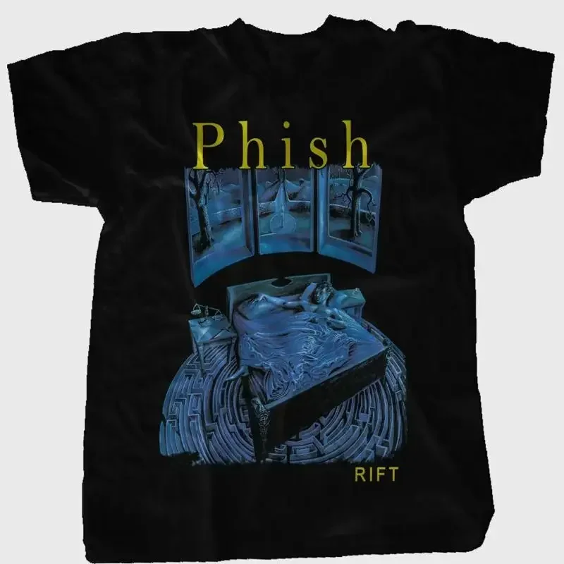 Vtg Phish Rift American Rock Band Cotton Black Full Size T Shirt