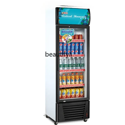 Commercial Beverage Cabinet Display Refrigerated Cabinet Double Door-Keeping Vertical Glass Door Refrigerator Display Cabinet