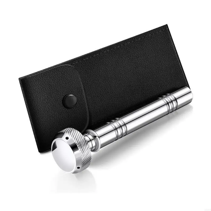 H8WB Elegant Pocket Aspergillum Holy Water Sprinkler Holy Water Container for Sacred Ceremonies with Leather Carrying Case
