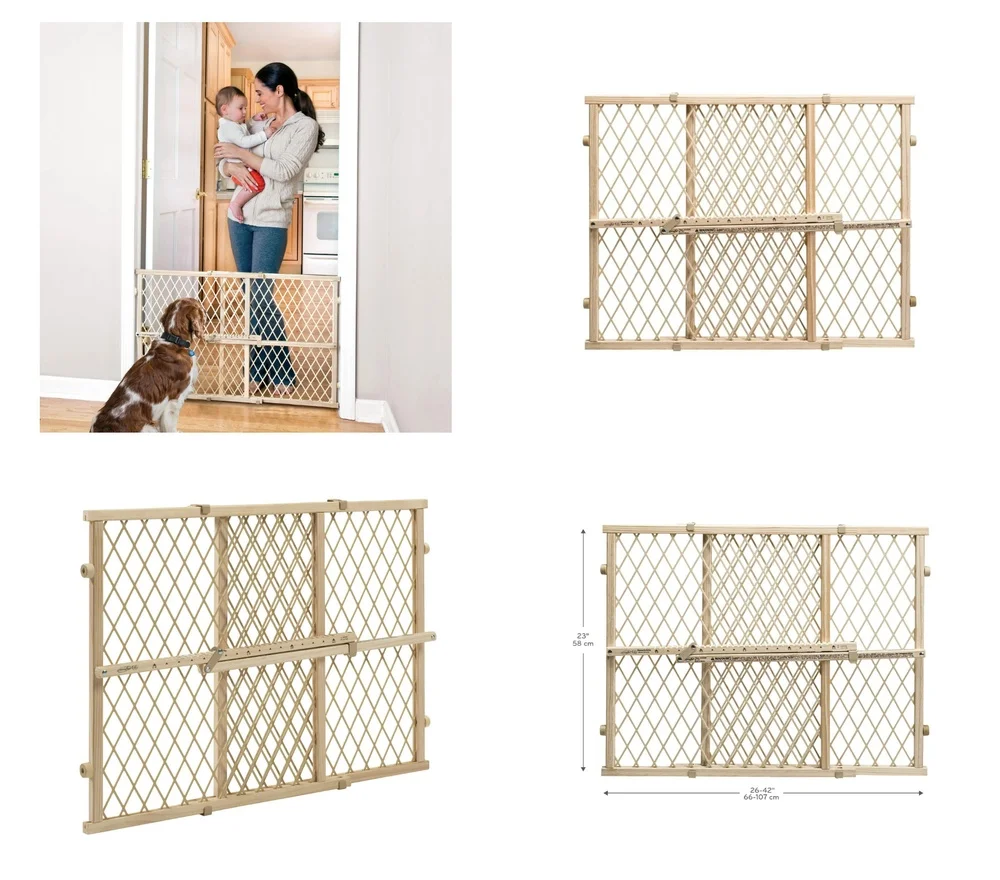 

Pet Dog Gate for Kids Baby Safety Extendable Pet Barrier for Small Dogs Cats Plastic Puppy Playpen Indoor Outdoor Fence