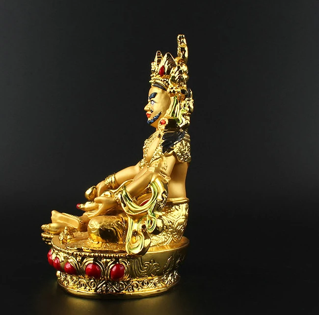 special offer #  HOME patron saint  Protection # Buddhism Buddha gilding Yellow Jambhala Zanbala brass statue
