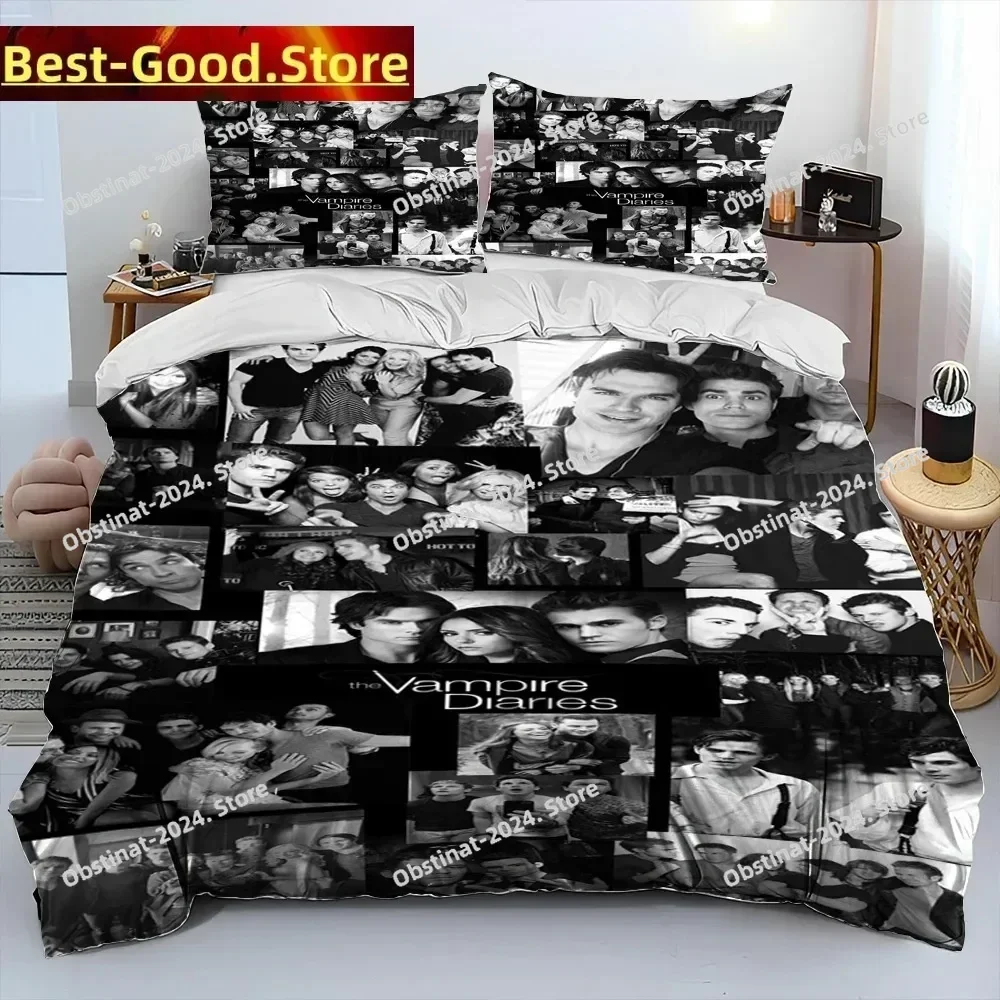 

The Vampire Diaries Bedding Set Printed With Pillowcase Bed Duvet Cover Soft Single Double Queen Super King Size For Adult Boys