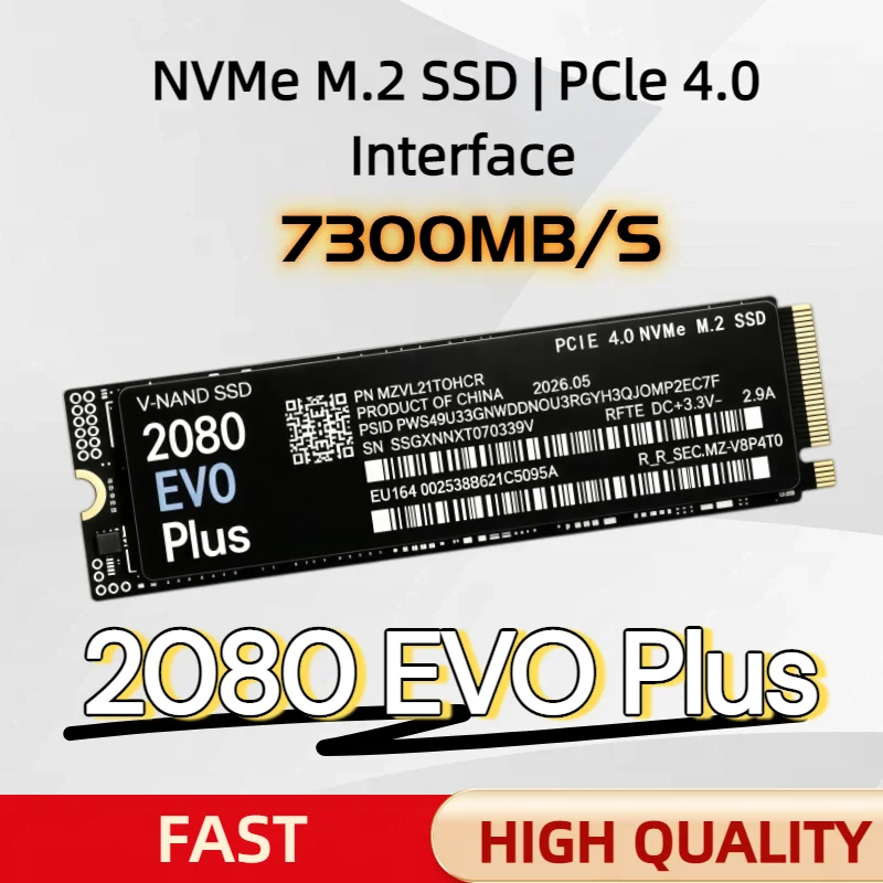 7300MB/s Internal M.2 NVMe SSD 2080 EVO Plus PCIe Gen4.0 X4 TLC 3D NAND 1TB 2TB 4TB 2280 Gaming Drive For Laptop Desktop PC