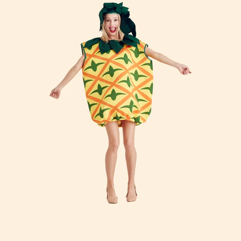

Pineapple Cosplay Costume with Fruits Design for Halloween Performance Unisex Pineapple Cosplay Costume for Cosplay Enthusiasts