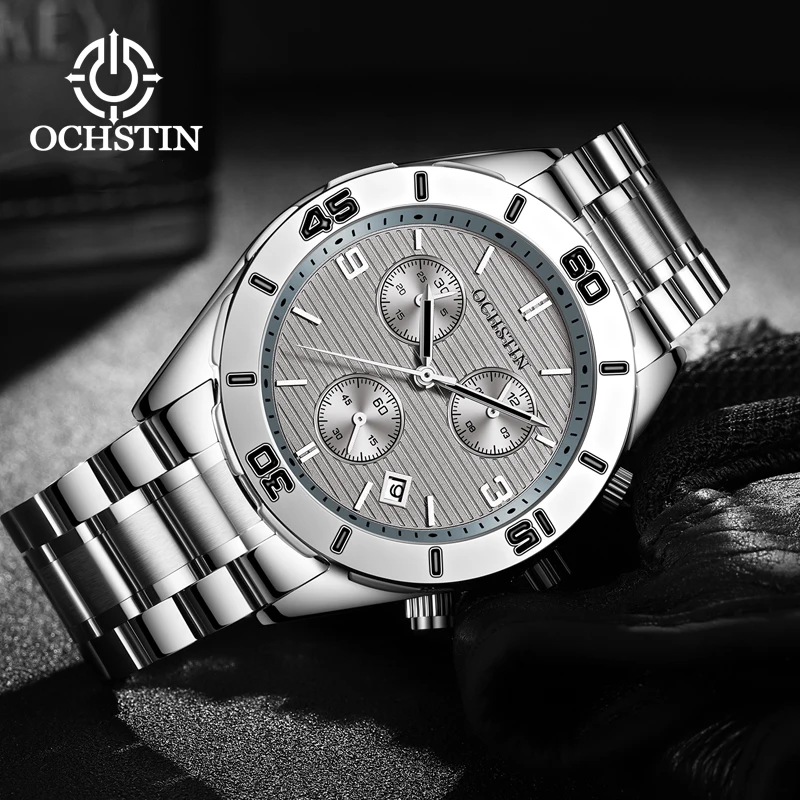 OCHSTIN2024 Navigator Series Sports Street Style Multi functional Quartz Movement Waterproof Watch Men's Quartz Watch