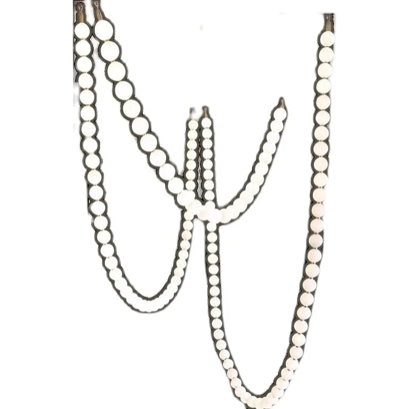 متجر لبيع الملابس عقد من اللؤلؤ الثريا مصمم بار مقهى صالة العرض نموذج غرفة نافذة غرفة المعيشة الفرنسية الخفيفة #1