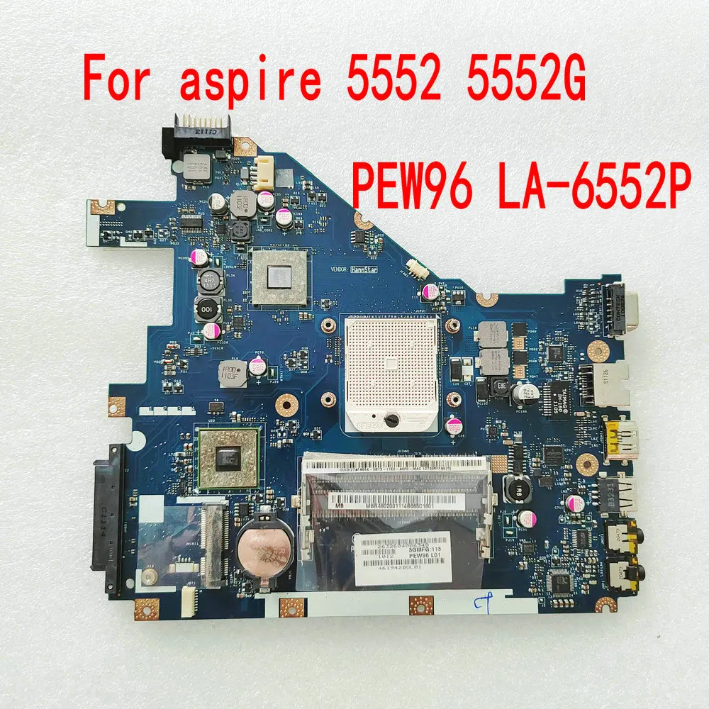 FOR ACER Aspire 5552G Laptop Motherboard MBR4602001 For Gateway NV50A PEW96 LA-6552P 100% Tested