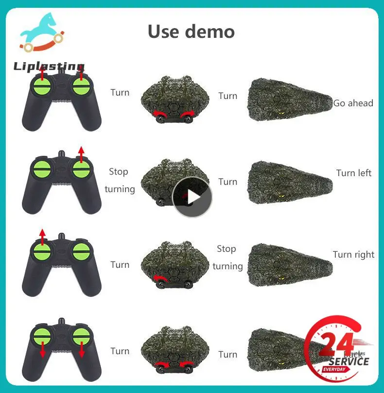 

Boat Ship Toy Simulation Crocodile Head 2.4G Remote Control Joke Alligator Decoy Electric Toys Summer Water Spoof Toys gift