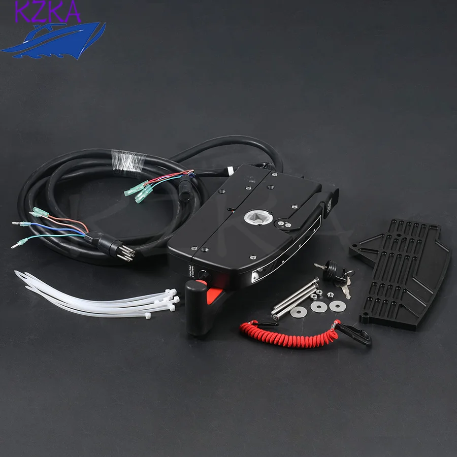 881170A15 Remote Control Box 8 Pins 15FT Wire Harness For Mercury 2 Stroke Remote Control-4000 Side Mount Power Trim
