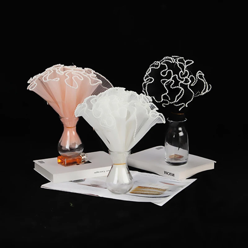 Flor fresca que envolve o papel de malha enrugado ondulado rede fio loja de flores suprimentos decoração de aniversário do casamento 30cmx4.5 jardas