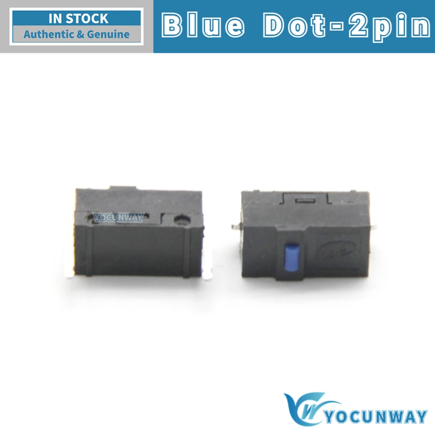 5 Pcs New Original TTC Blue Dot Mouse Micro Switch - 2-Pin Button - Compatible with N3903, Saitike RAT3, 5 Accessories, 7 Roller