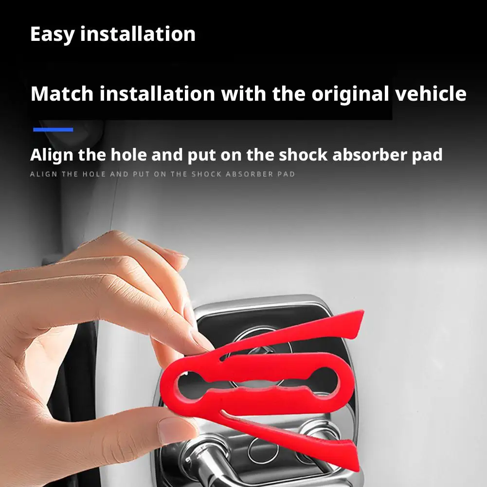 Car Door Noise Reduction Buffer Pad Universal Shock Absorber Silencer for Trunk Hood Anti-Collision Sticker Accessory