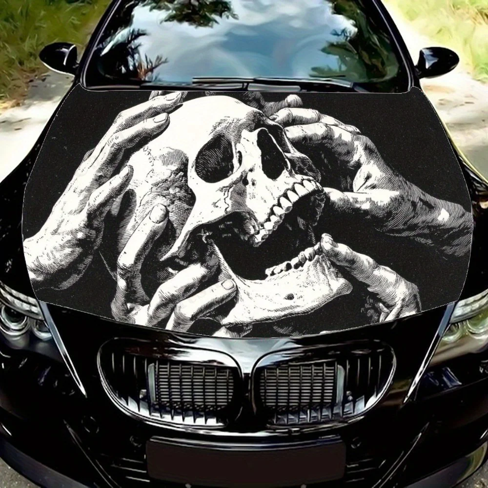 

Cool Skull print,car hood stickers,PVC waterproof Self adhesive car hood sticker,car hood decoration protection stickers,Auto Ac