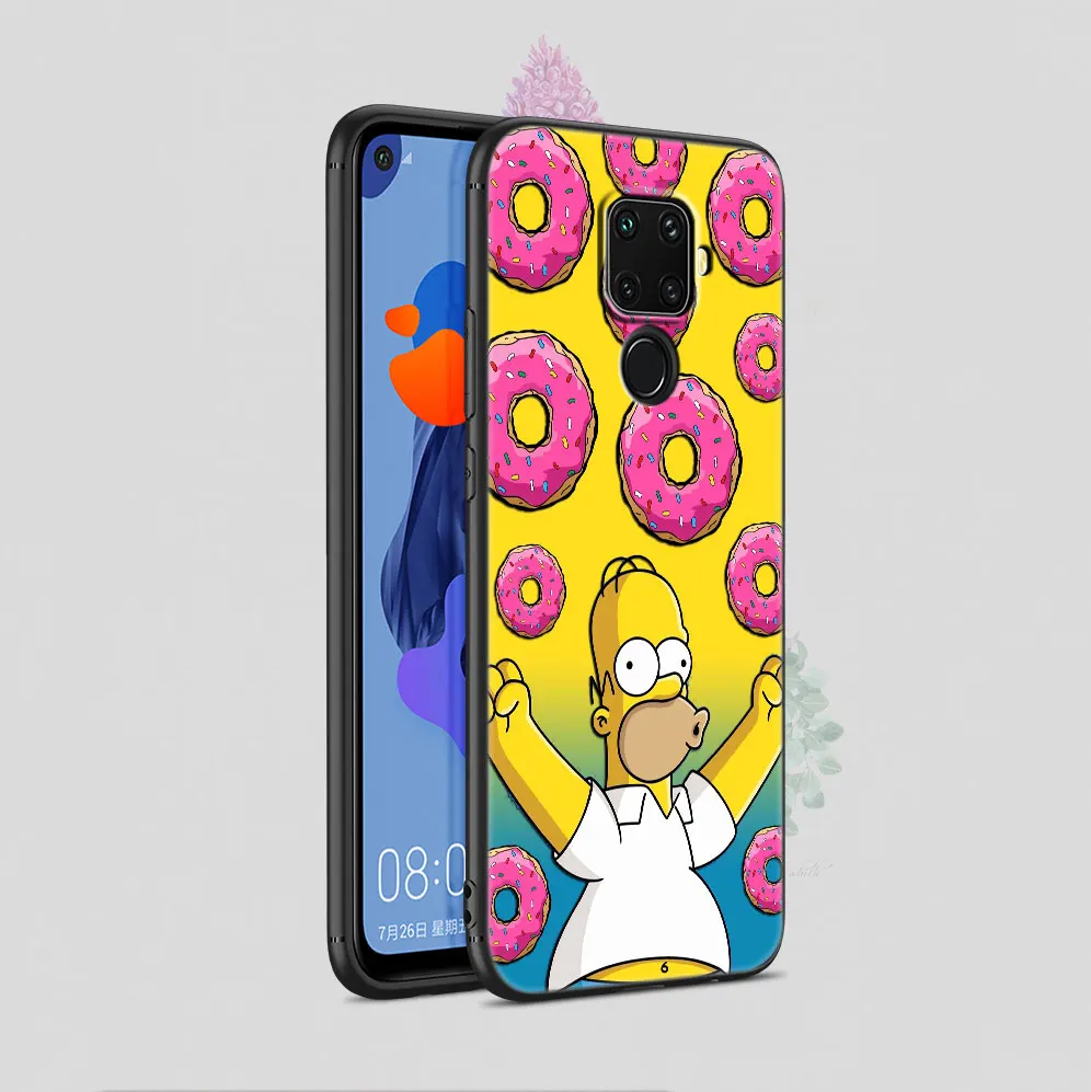 The Simpsons Case For Huawei Honor 80 70 50 NOVA 10 9 SE 8 8i Y60 Y61 Y70 Y90 5T Mate 20 Lite Pro Plus Black Soft Cover