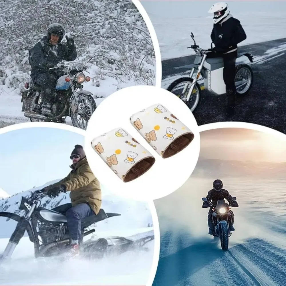 New Breathable Electric Vehicle Warm Gloves Waterproof Warm Scooters Hand Guards Windproof Motorcycle Handlebar Gloves Unisex