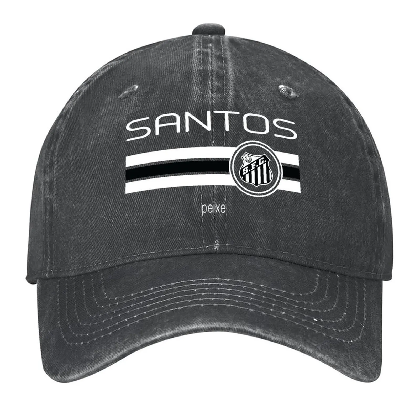

Serie A - Santos (Away Black) Baseball Cap Hood sun caps winter hats for men Golf Wear Baseball For Men Women's