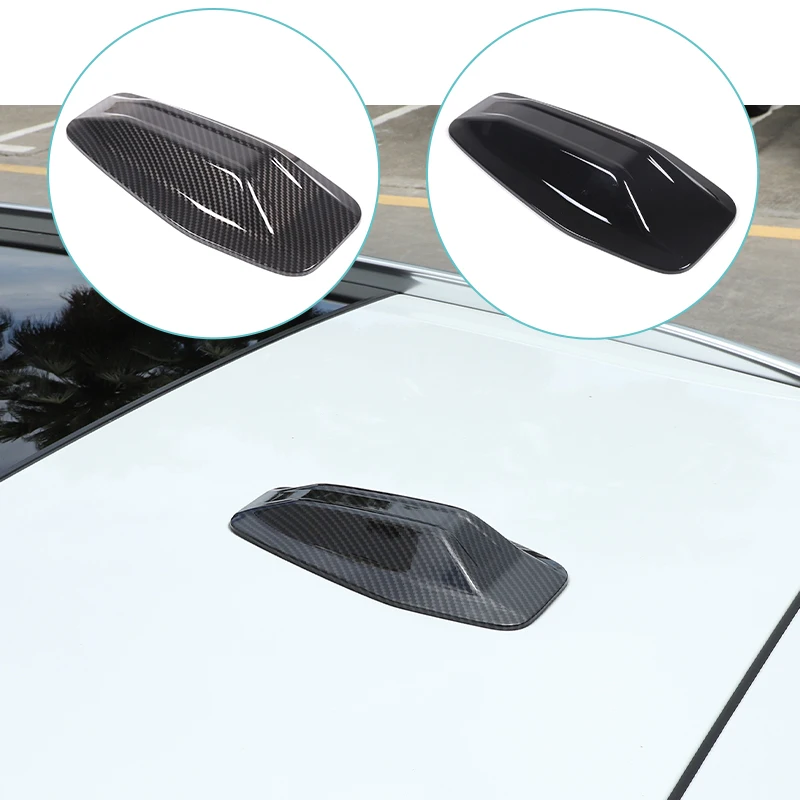 

ABS Car Shark Fin Antenna Cover Trim For BMW G26 / I4 / Active Tourer U06 / X1 U11 2021+ Radio Signal Base Sticker Carbon Fiber