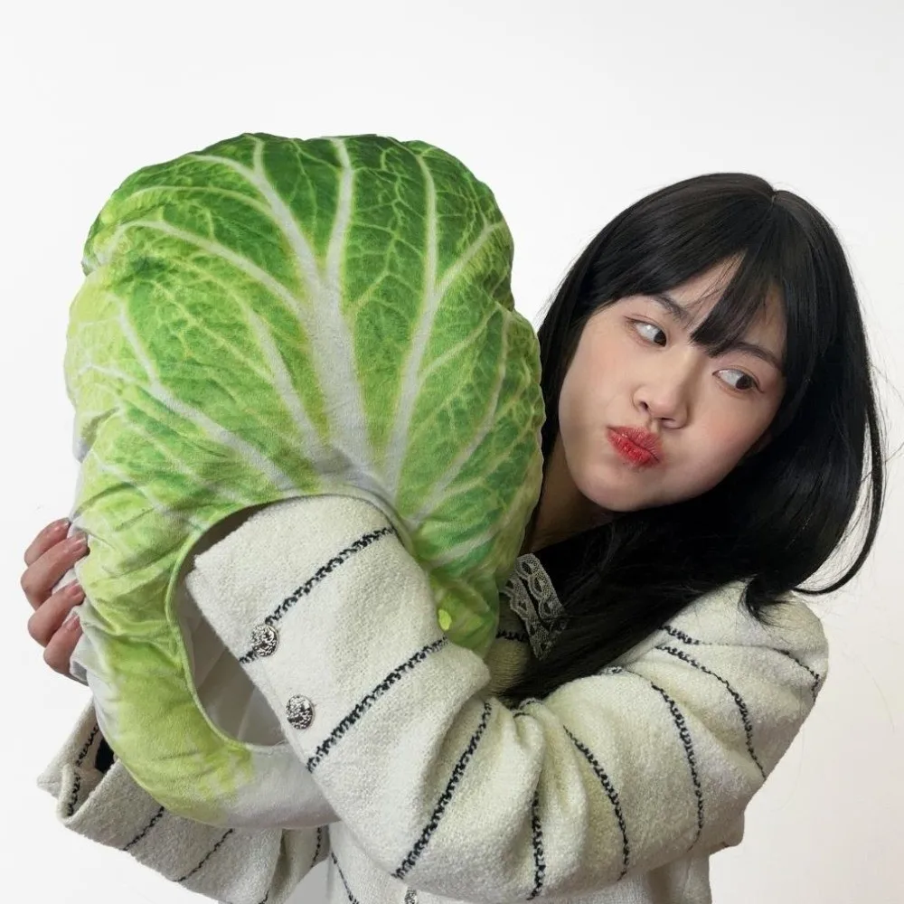 

Cabbage Creative Fruit and Vegetable Hat Thick Playful Nutrition Month Hat Soft Funny Pullover Cap Photography Props