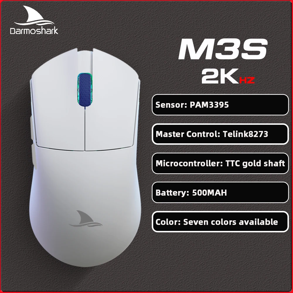 

Motospeed Darmoshark M3s Mini 2K Wireless Bluetooth Gaming Mouse 26000DPI PAM3395 Telink8273 Optical Mice For Computer Laptop PC