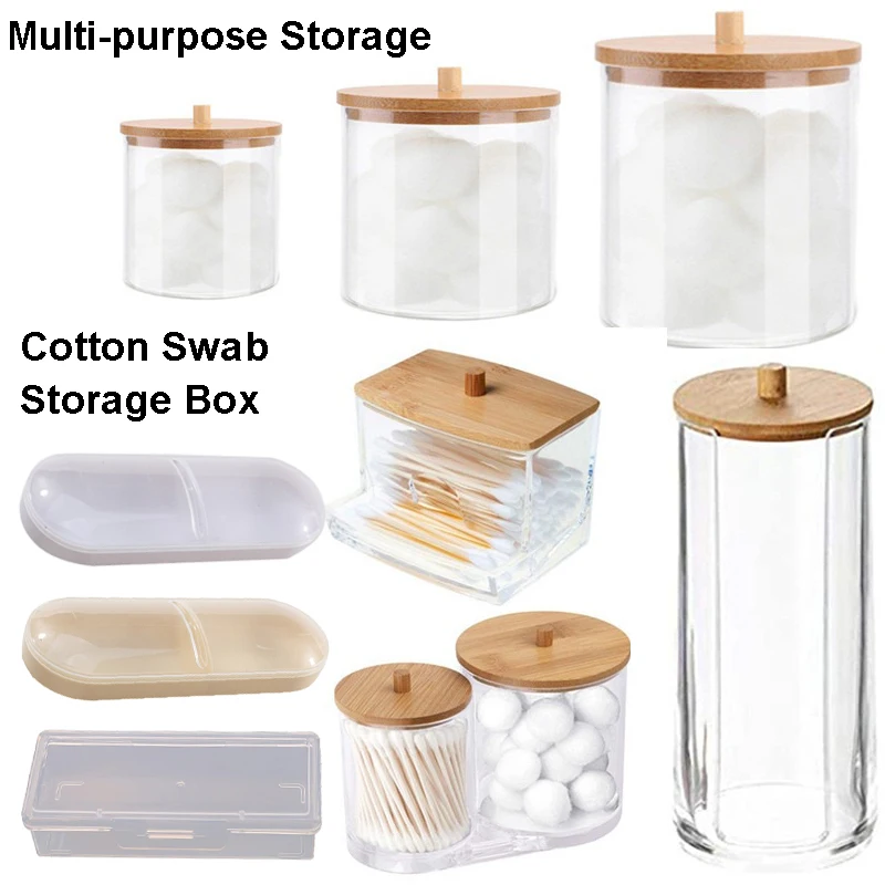 Scatola portaoggetti da viaggio contenitore in plastica leggera scatola portaoggetti portatile in cotone con coperchio scatola per accessori per gioielli antipolvere