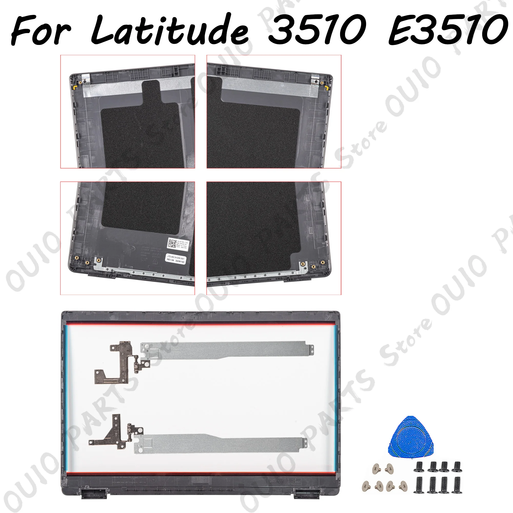 

Case For Latitude 3510 E3510 Black Back cover 08XVW9 Front Frame hinges Repair Plastic 0GCK6R 15.6inch