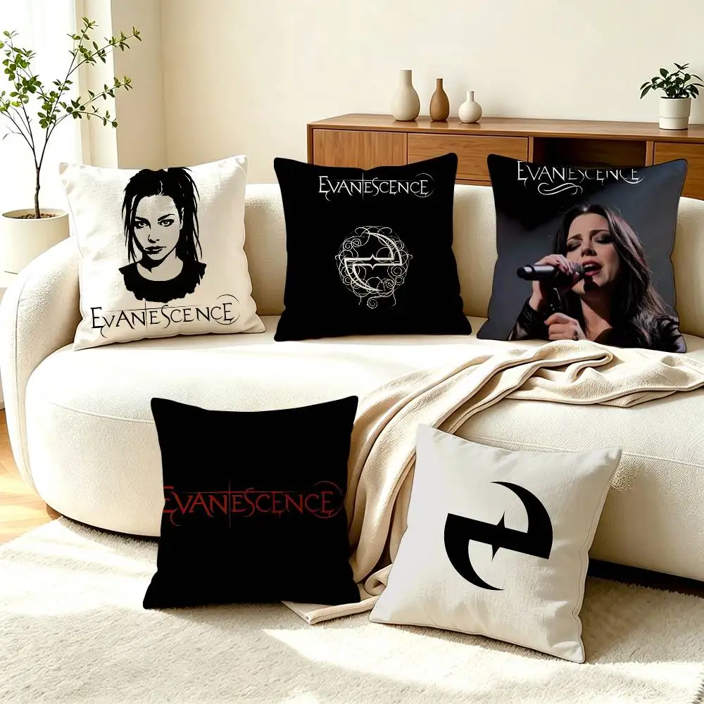 E-Evanescence Amy Lee Vocalist   Square Double-Sided printed Pillow Case Bedroom Bedside Pillow Sofa Cushion Cover