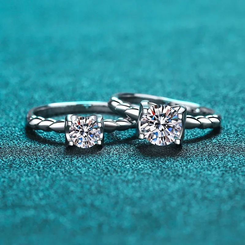 

Модное кольцо из стерлингового серебра 925 пробы с муассанитом VVS1 D-цвет 0,5 карата, женское кольцо с головой быка, роскошные модные ювелирные изделия с сертификатом GRA