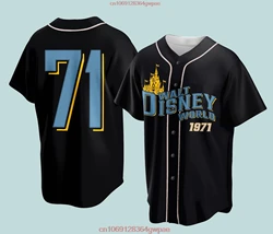 Camiseta de béisbol de Walt Disney World para hombre y niño, Jersey de manga corta, aniversario de Disney, vacaciones familiares, 1971