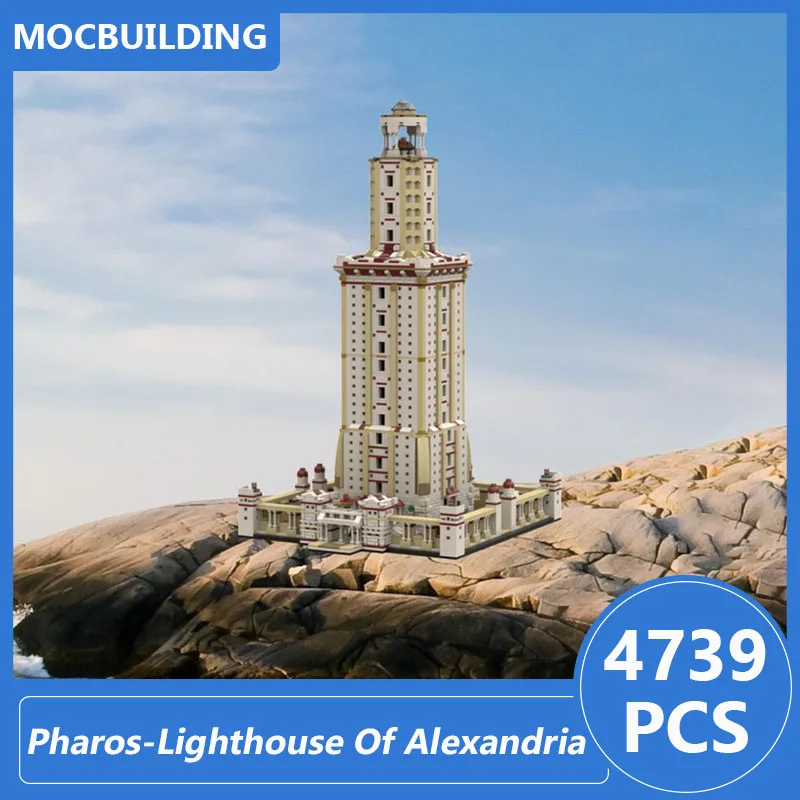 Pharos - Lighthouse Of Alexandria Model Moc Building Blocks Architecture Diy Assemble Bricks Creative Xmas Toys Gifts 4739PCS