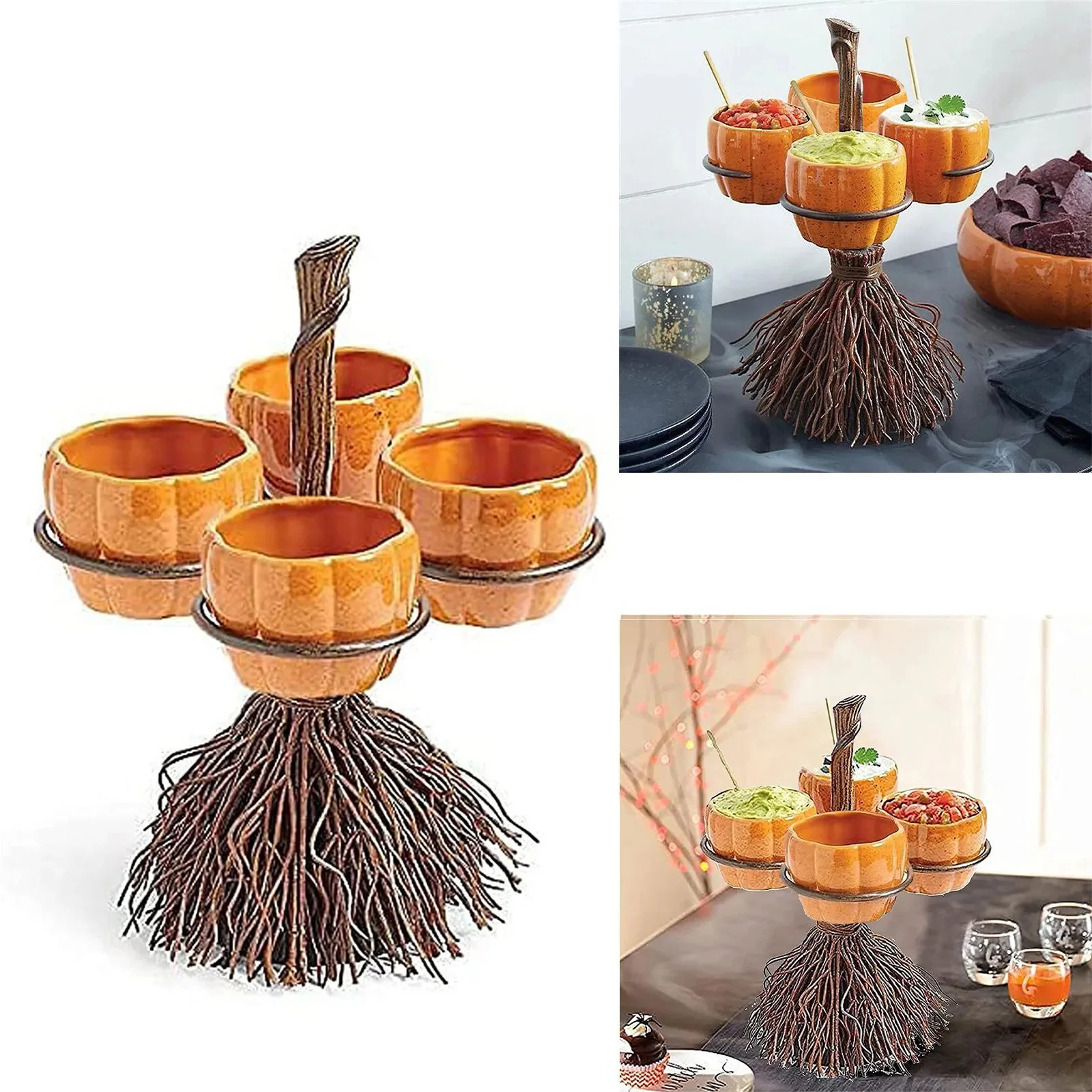 

Halloween Pumpkin Snack Bowl Rack Fruit Candy Serving Plate Bowl For Home Room Decor Friend Gift Decoration Accessories Festival