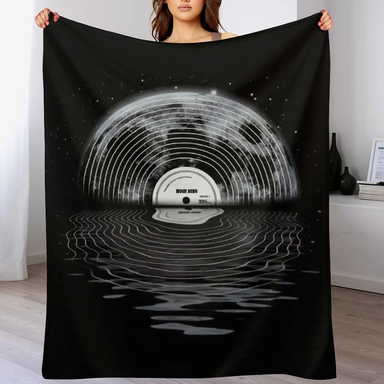 

Moon Song Throw Blanket Soft Plush Blanket as Housewarming Gift