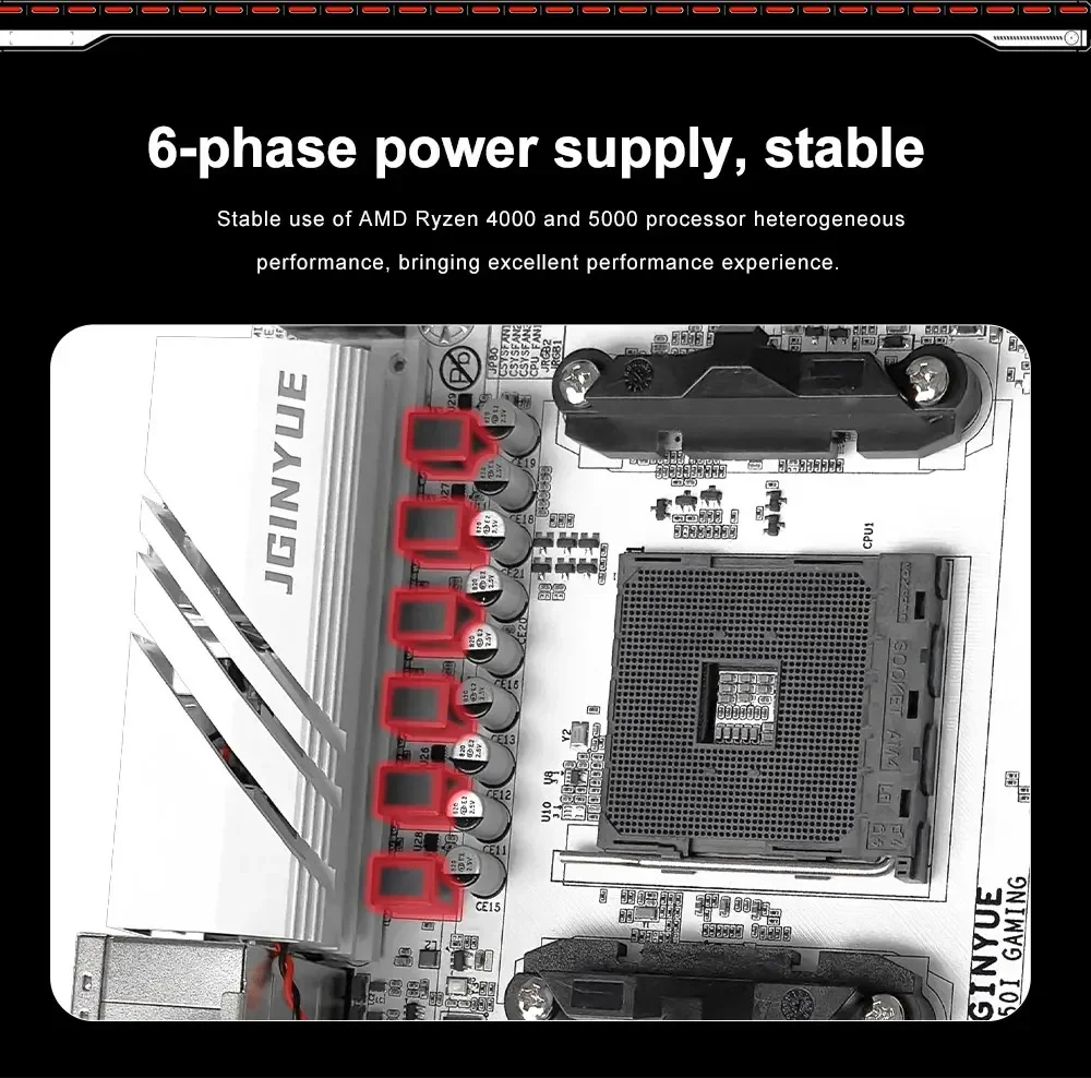 JGINYUE B550i GAMING Motherboard Set With Ryzen R5 5600/5600X R7