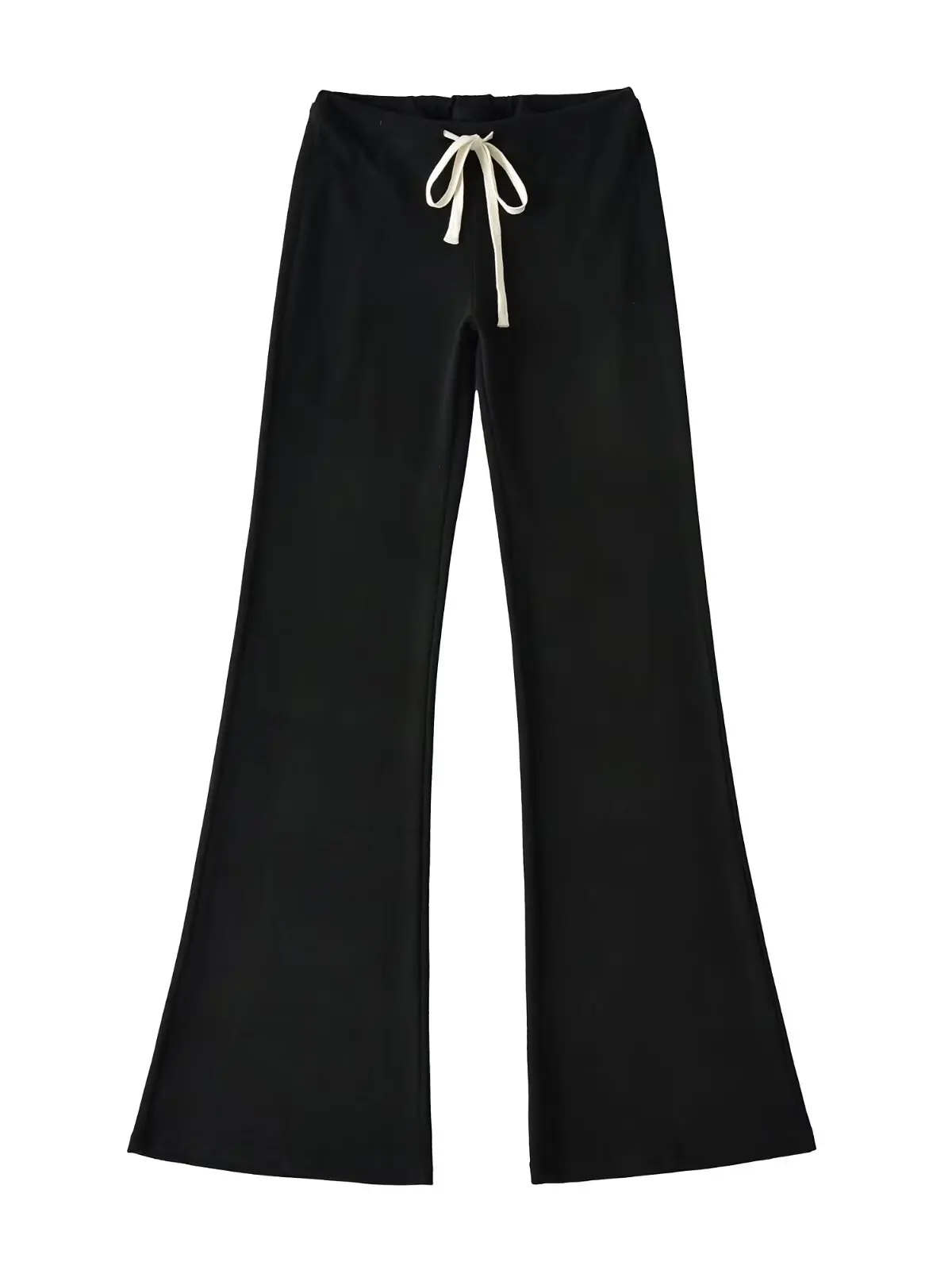 Pantaloni da yoga Dstring a vita bassa American Sle Pantaloni casual da donna Pantaloni micro svasati dimagranti larghi Pantaloni lunghi fino al pavimento