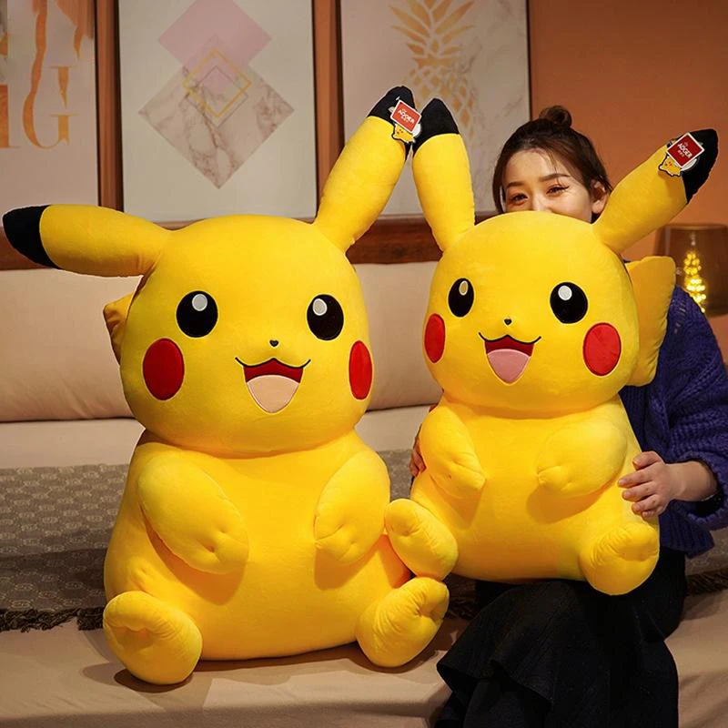 Giant Pikachu Plush Pokemon Peluche Pikachu Stuffed Doll Kawaii Room Decor Soft Sofa Cushion Bedside Pillow Gifts For Girlfriend