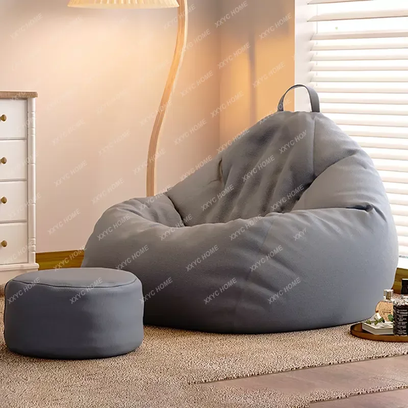 Filling Outdoor Lazy Sofa Bean Bag Cover Recliner Fluffy Komodinler Floor Bean Bag Couch Bedroom Single Divano Home Furniture