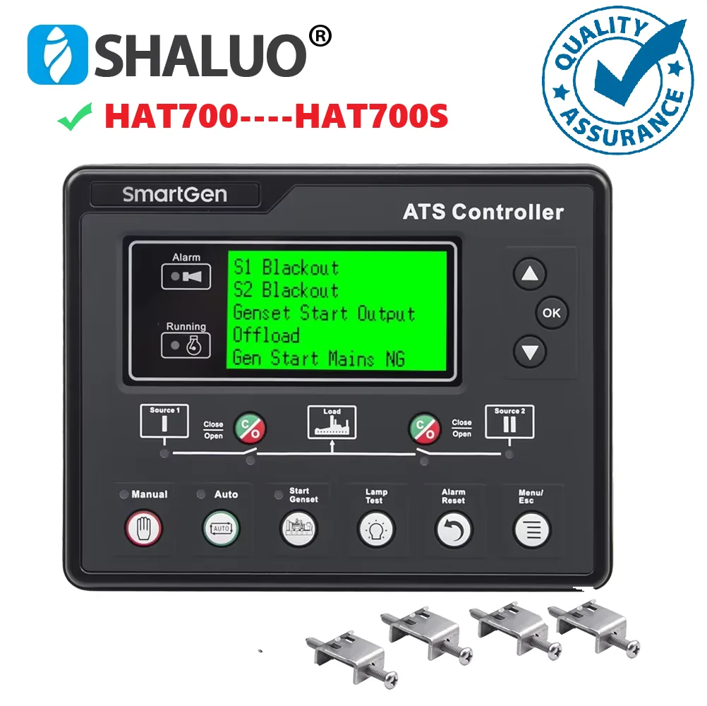 

SmartGen HAT700 HAT700B HAT700S Diesel Generator ATS Controller Dual Power Synchronous Switching Control Module RS485 Interface
