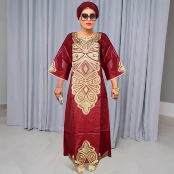 H & D แอฟริกันแบบดั้งเดิมชุดเสื้อผ้าผู้หญิง Kanga แอฟริกาเสื้อผ้า Dashiki Robe Africaine Bazin ชุดราตรี 2024