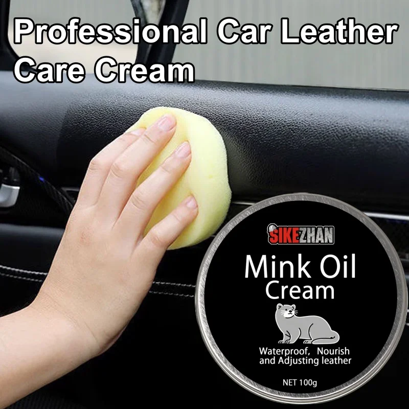 Professional Leather Care Cream  Leather Conditioner Balm for Car Seats & Interior Clear, Odorless & Non-Greasy