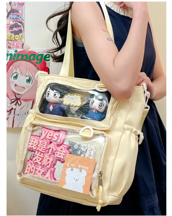 New Y2K Sweet Girl's Ulzzang Ita Bag Large-capacity Crossbody Bags Japanese Comic Exhibition Single Shoulder bag with Insert sac