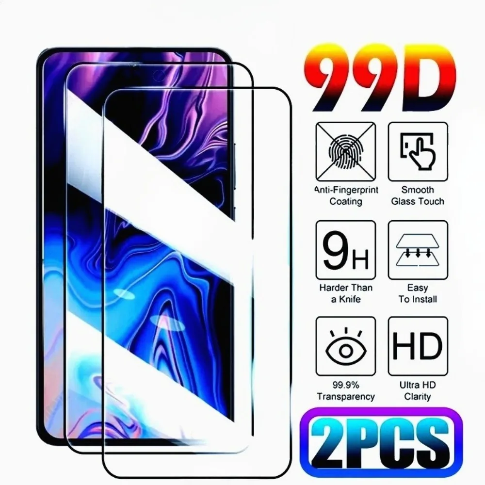 

2Pcs Full Cover Tempered Glass for Redmi Note 14 5G 13 12 11 Pro 14S 12S 11S Screen Protector for Redmi 15 15C 14C 13C 12C 10A