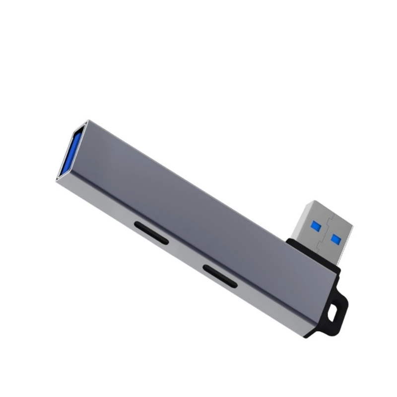 Compactly USB3.0 Hub USB3.0 до 2 типа C и USB3.0 Hub для удобного расширения порта, совместимое с Window Linux Android