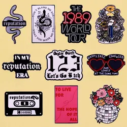 Creative Music Album Logo Cartoon Metal Badge Pop Singer Song Enamel Pin Accessories Backpack Hat Bag Lapel Brooch Fans Gift