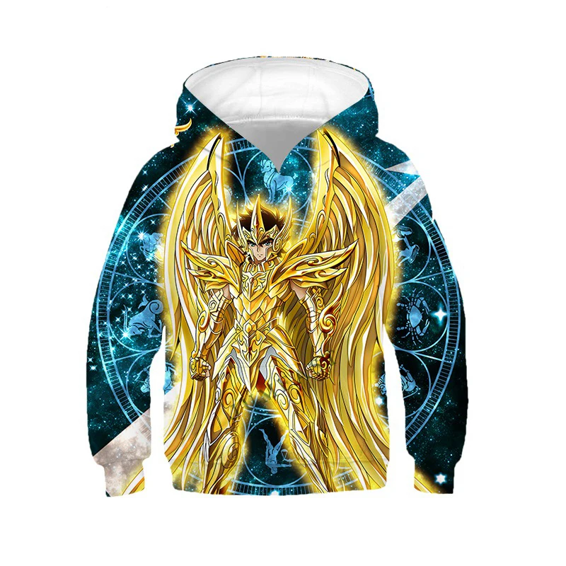 سترات بغطاء رأس للرجال والنساء بطباعة ثلاثية الأبعاد من Saint Seiya ، هودي كبير الحجم ، بلوفرات بغطاء رأس ، معاطف رياضية ، ملابس أطفال ، بلوفرات ، موضة #2