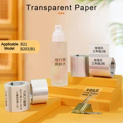 Niimbot B21 B1 B203 Label Thermal Transparent Label Paper for Waterproof Anti-Oil Tear-Resistant Jewelry Price Tag